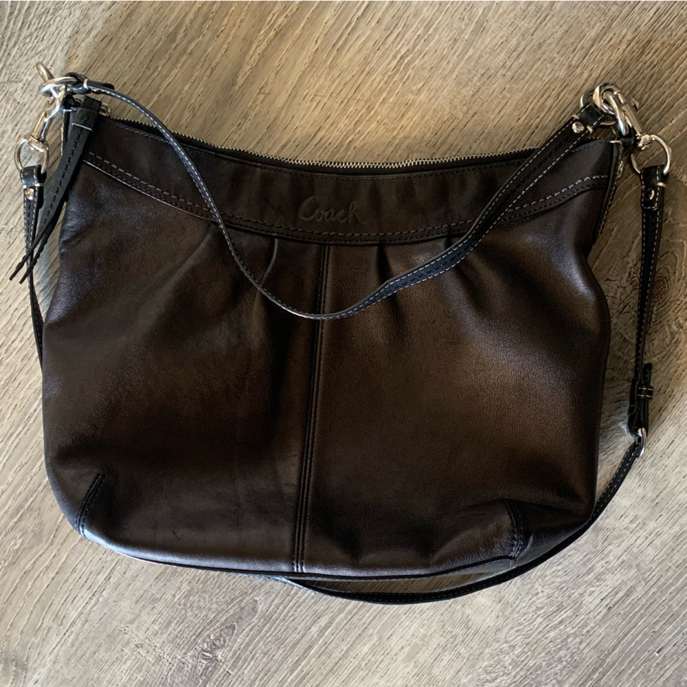 Coach Black Leather Shoulder Bag